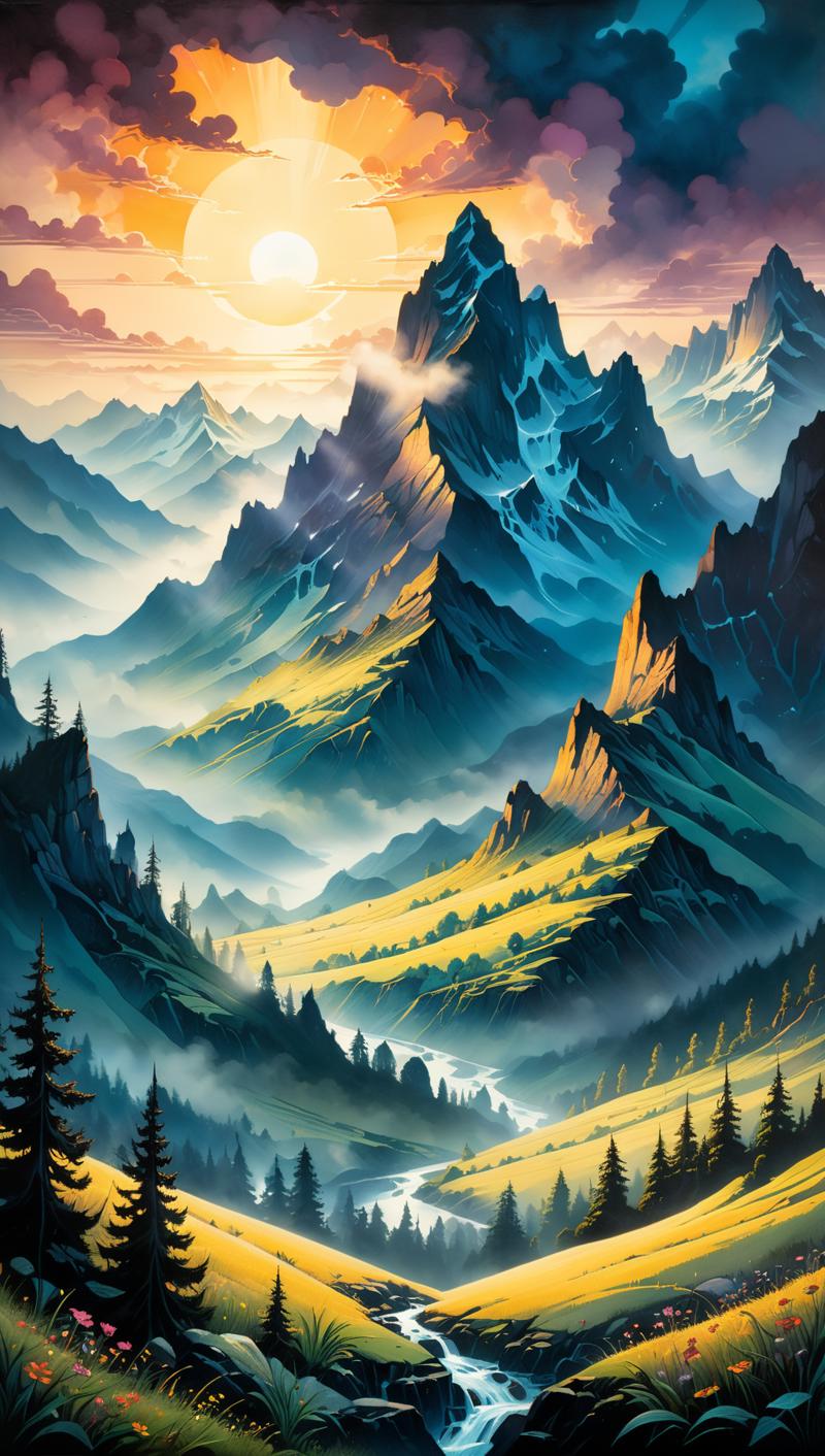 02667-2432466470-summer, best quality, ink painting, acrylic, Capture the ethereal beauty of a misty mountain range, where veils of fog embrace t.png